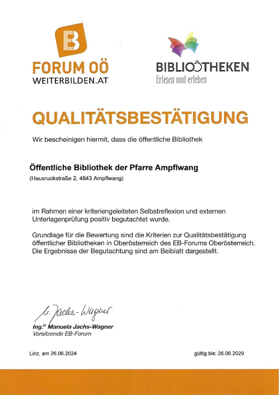 Qualitätsbestätigung